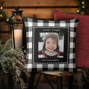 Coussin Russe Agritourisme Buffalo Plaid Family Photo