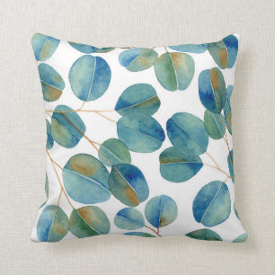 Coussin Russe Aquarelle Eucalyptus Feuilles