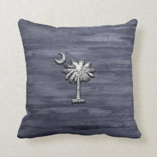 Coussin Russe Caroline du Sud Palmetto et Lune