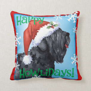 Coussin Russe noir heureux Terrier de Howliday
