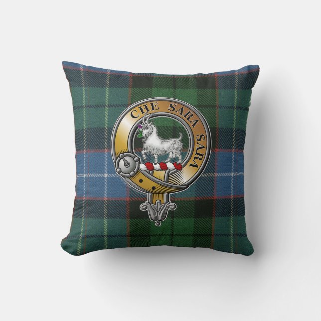 Coussin Russell Tartan & Badge (Recto)