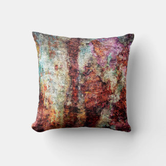 Coussin Rust Grunge coloré abstrait