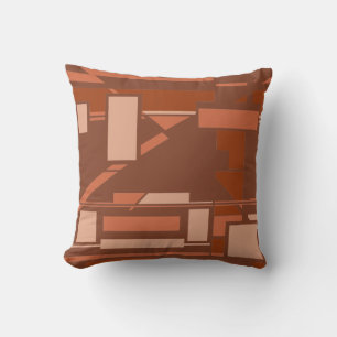 Coussin Rust Terracotta Beige sur l'Art Brown Sud-Ouest Lo
