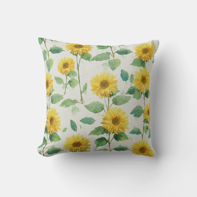 Coussin Rustic & Elegant Sunflower Classic Floral (Recto)