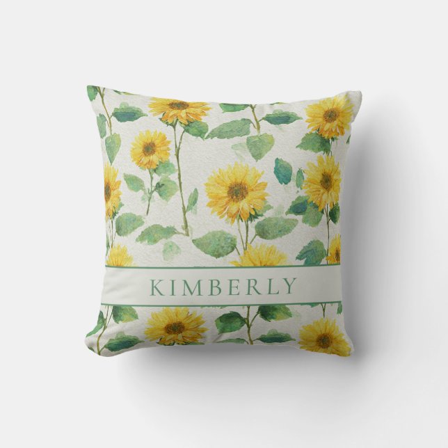 Coussin Rustic & Elegant Sunflower Classic Floral (Recto)