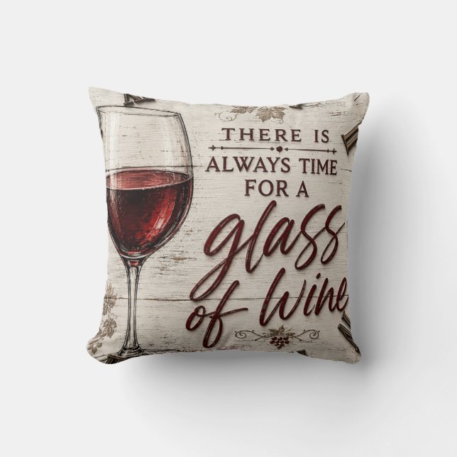 Coussin Rustic Farmhouse Wine Lover Gift (Recto)