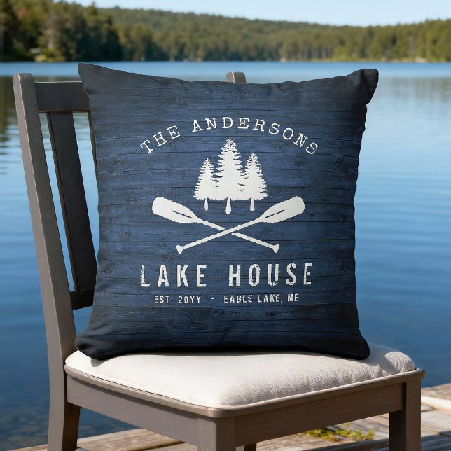Coussin Rustic Lake House Boat (Créateur téléchargé)