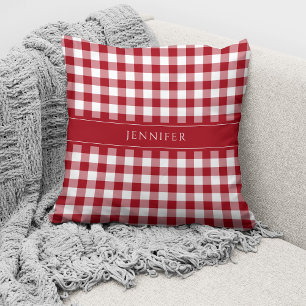 Coussin Rustic Red & White En vichy Nom du Motif Jeter