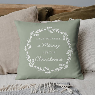 Coussin Rustic Sage Joyeux Petit Noël
