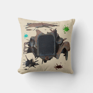 Coussin Rustic Vintage Car Grunge Art.