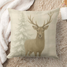 Coussin Rustic Winter Throw Pillow