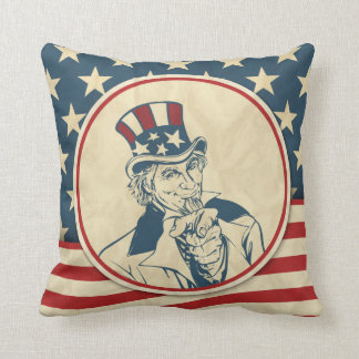 Coussin Rustique Americana Oncle Sam Patriotique