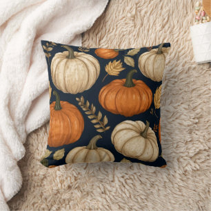 Coussin Rustique Automne Citrouille Foliing Motif