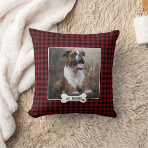 Coussin Rustique Buffalo Check Pet Photo