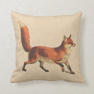 Coussin rustique de Fox rouge de région boisée