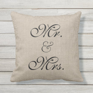 Coussin rustique de Tableau d'amoureux - extérieur