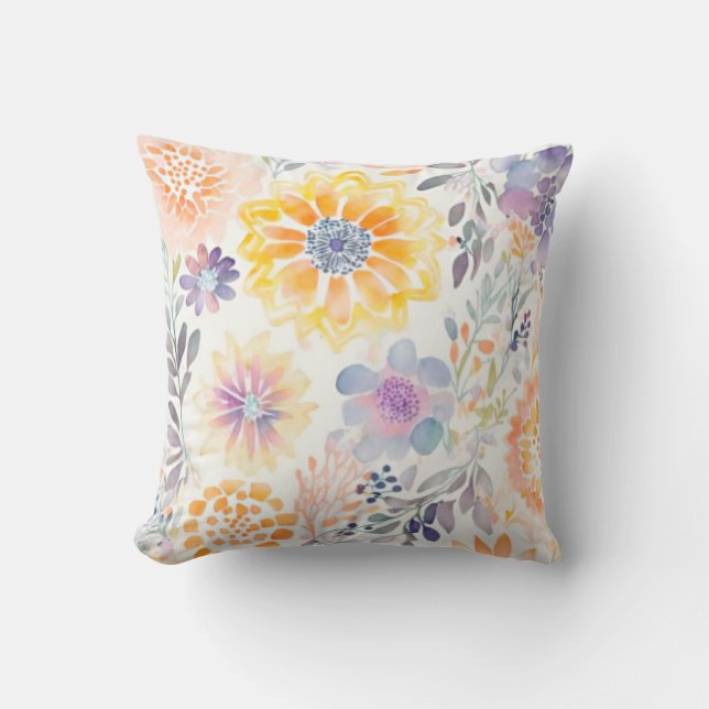 Coussin rustique fleur sauvage (Recto)