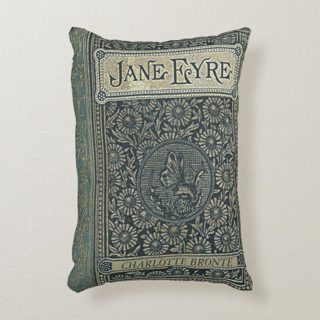 Coussin rustique Jane Eyre de couverture de livre (Devant(Vertical))