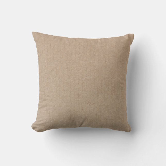 Coussin Rustique Kraft papier blanc Modèle personnalisé (Recto)