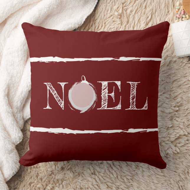 Coussin Rustique Noel Deep Red Holiday (Couverture)