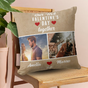 Coussin Rustique Notre première Saint Valentin Ensemble 2
