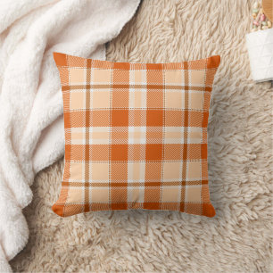 Coussin Rustique Orange Plaid Automne Automne Moderne Ferm