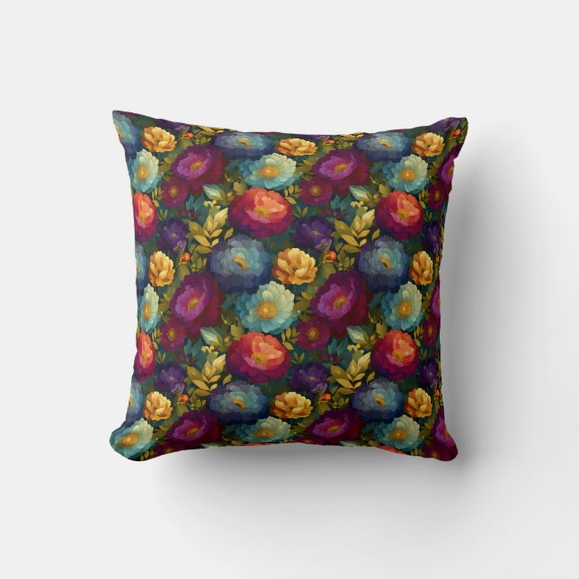 Coussin Rustique Vintage Botanique Chic Floral Design (Recto)
