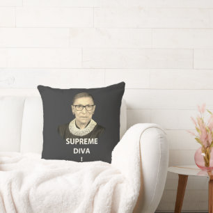 Coussin Ruth Bader Ginsburg Diva Suprême teintée