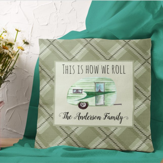 Coussin RV Photo Personnalisée Camper Trailer Personnalisé (Créateur téléchargé)