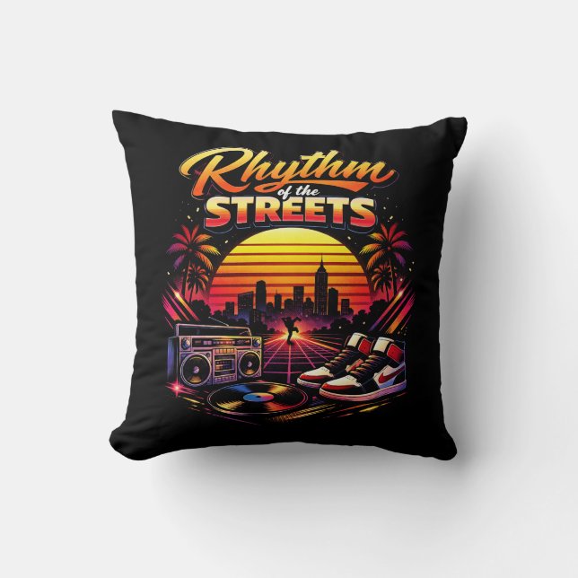 Coussin Rythme des rues (Recto)