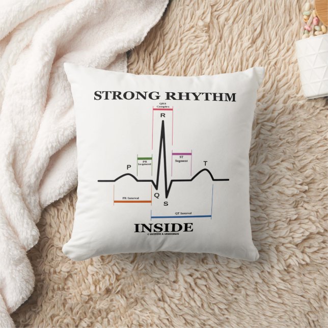 Coussin Rythme Fort à l'Intérieur Électrocardiogramme Batt (Couverture)