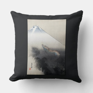 Coussin Ryu Shoten : Dragon ascendant sur Fuji, Japon