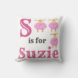 Coussin S est pour Suzie Throw Pillow