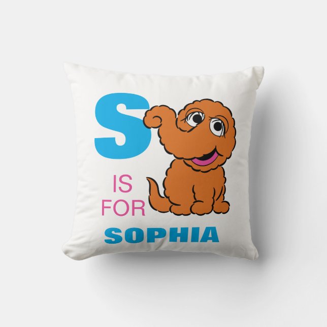Coussin S pour Snuffleupagus | Ajoutez votre nom (Recto)