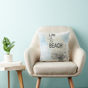 Coussin Sable Dollar Life Est Une Citation De Plage   Orei
