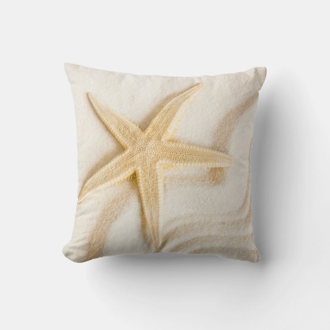 Coussin Sable et Starfish couleur neutre naturelle (Recto)