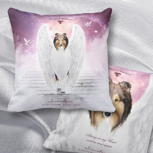 Coussin Sable Rough Collie Angel Chien Heure - Mémorial au