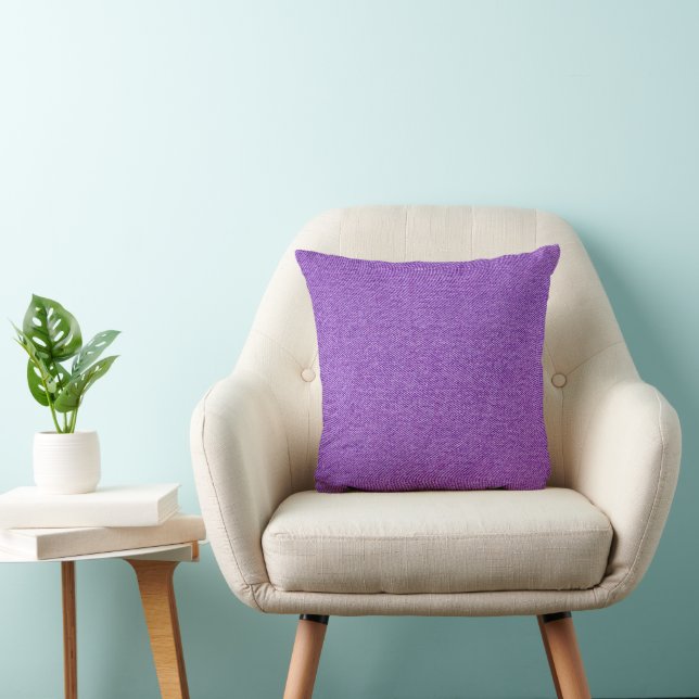 Coussin Sac à imprimé coupe couture en denim bleu violet (Chaise)