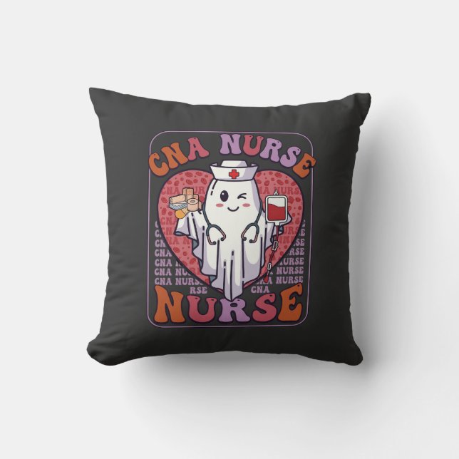 Coussin Sac infirmière Cna Halloween fantôme stéthoscope s (Recto)