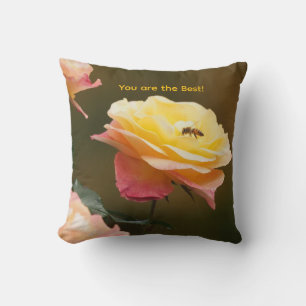 Coussin Sac Rose et Abeille