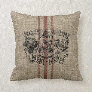 Coussin Sacoche de céréales Burlap