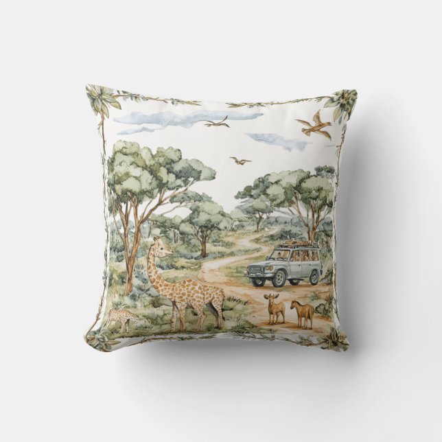 Coussin Safari Animaux Jungle (Recto)