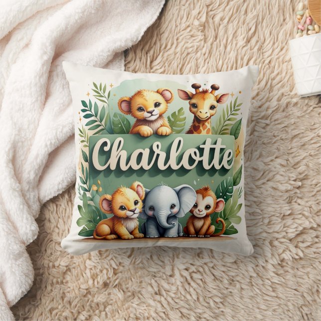 Coussin Safari aventure Charlotte Jetez l'oreiller (Couverture)
