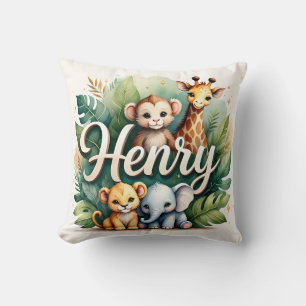 Coussin Safari aventure Henry Throw Pillow