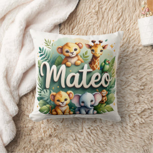 Coussin Safari Aventure Mateo Jeu d'oreiller