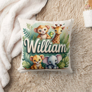 Coussin Safari aventure William Throw Pillow