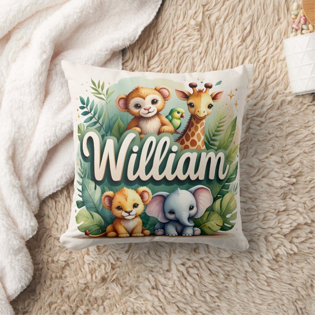 Coussin Safari aventure William Throw Pillow (Couverture)
