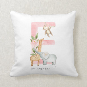 Coussin Safari Baby Girl Nursery