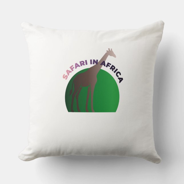 Coussin Safari en Afrique (Recto)