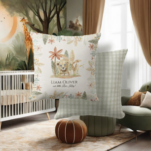 Coussin Safari Petit Lion King Jungle Plaid Nursery Baby